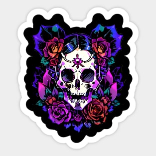 Cyberpunk Flowers Sticker